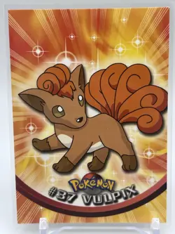 Topps Pokemon Vulpix #37 1999 TV Animation Edition Non Holo BLUE Logo 1st print - Image 1