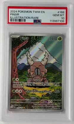 PSA 10 Pinsir 168 2024 Pokemon Twm Twilight Masquerade Illustration Rare - Image 1