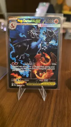 PSA WORTHY Pokemon TCG Mega Charizard X ex 125/094 Me02: Phantasmal Flames SIR - Image 2