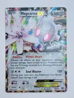 Pokemon TCG Magearna EX 75/114 XY Steam Siege Holo Ultra Rare - Image 1