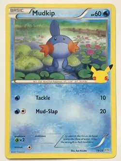 Pokemon TCG - Mudkip 19/25 25th Anniversary - NM (Free Shipping $5 +) - Image 1
