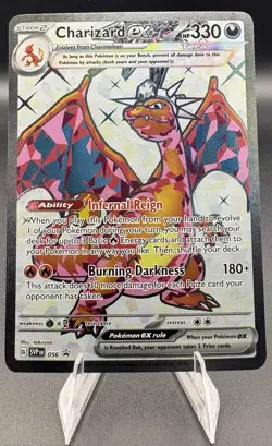 Pokemon TCG S&V Obsidian Flames Charizard EX #056 Holo Black Star Promo - Image 1