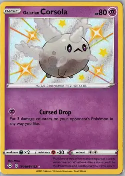 Galarian Corsola SV049/SV122 - Shining Fates Shiny Vault Pokemon NM - Image 1