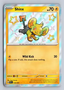 Shinx 135/091 Shiny Rare Paldean Fates Pokemon Near Mint - Image 1