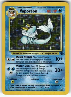 Vaporeon (28) 28/64 Jungle LP- Pokemon Card TCG - Image 1