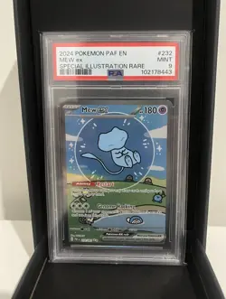 Pokemon Mew EX TCG Card 232/091 Paldean Fates Sir PSA 9 'Bubble Mew' SALE!!! - Image 4