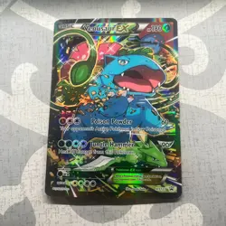 Venusaur EX XY123 RARE Black Star Promo 2016 Holo Foil Full Art Pokemon Card HP - Image 1
