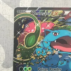 Venusaur EX XY123 RARE Black Star Promo 2016 Holo Foil Full Art Pokemon Card HP - Image 3