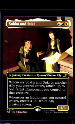 MTG Magic The Gathering TLE Avatar Last Airbender Borderless #71 Sokka and Suki - Image 1