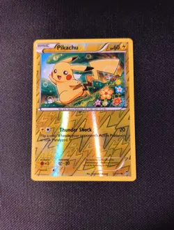 Pokemon Pikachu TCG Reverse Holo Card 27/111 XY-Furious Fists - Image 1