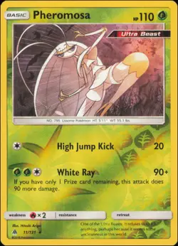 Pokemon - Pheromosa #11/131 - SM - Forbidden Light Reverse Holo - Image 1
