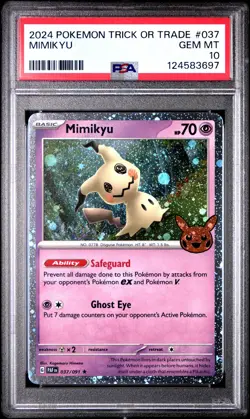 2024 POKEMON TRICK OR TRADE #037 MIMIKYU PSA 10 - Image 1