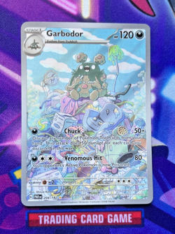 Garbodor 204/182 Pokemon Paradox Rift Illustration Rare Full Art Holo Near Mint - Image 1