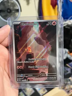 Pokemon TCG Charmander Scarlet & Violet 151 Illustration Rare Holo 168/165 Engl… - Image 1