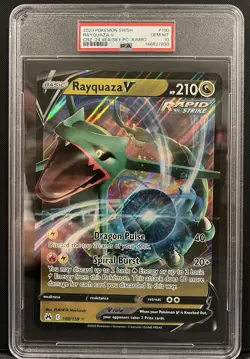 PSA 10 JUMBO Rayquaza V SWSH #100 Pokemon Crown Zenith 2023 Sea And Sky Promo - Image 1