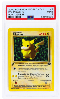 2000 Pokemon Pikachu World Collection Ivy Pikachu (Portuguese) #0 PSA 9 - Image 1