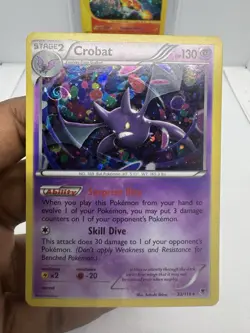 Crobat Cosmos Holo Rare 33/119 XY Phantom Forces Pokemon NM ~ GALAXY SWIRL - Image 1