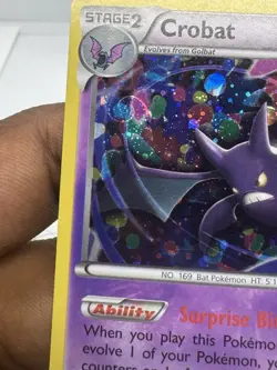 Crobat Cosmos Holo Rare 33/119 XY Phantom Forces Pokemon NM ~ GALAXY SWIRL - Image 3
