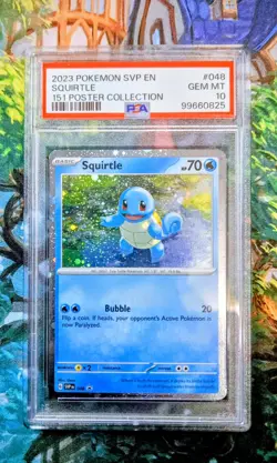2023 Pokemon SVP EN-SV Black Star Promo 151 POSTER COLLEC #048 Squirtle PSA 10 - Image 4