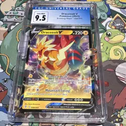 Pokemon TCG Dracozolt V 058/203 Evolving Skies Ultra Rare Holo CGC 9.5 - Image 1