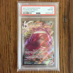 Pokemon Gengar VMAX TCG SWSH Fusion Strike Holo Ultra Rare Full Art PSA 8 - Image 1