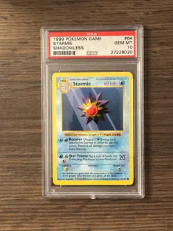POKEMON GAME SHADOWLESS STARMIE #64 PSA10 # 27228020 - Image 2