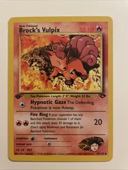 Brock's Vulpix 1st Edition Gym Challenge 37/132 Non-Holo Pokemon Card TCG - Image 1