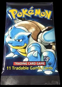 Pokemon TCG Base Set 1st Edition Booster Pack Blastoise Art 1999 WOTC 11 Cards - Image 1