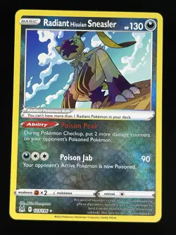 Radiant Hisuian Sneasler 123/196 Lost Origin Holo Pokemon Card NM - Image 1