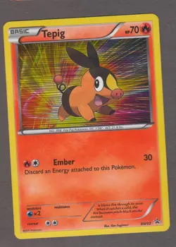 Tepig - BW02 - Pokemon Black & White Promo Ultra Rare Holo Card LP - Image 1
