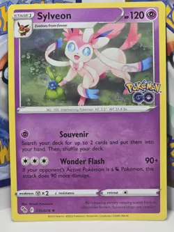 Sylveon 035/078 Pokemon Go Holo Pokemon Card - NM - Image 1