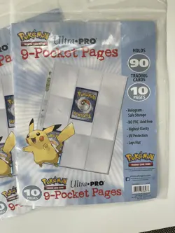 20x Ultra Pro Embossed Pikachu 9 Pocket Pages Sleeves Pokemon TCG Card Storage 74427848477 - Image 2