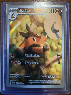 Pignite 097/086 Sv: White Flare Holo Near Mint Pokemon TCG Card - Image 1
