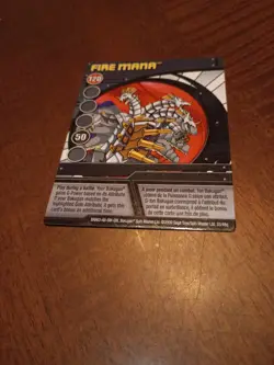 Bakugan Card Fire Mana Blue Ability Card BA663 33/48q Spin Master 2009 Sega - Image 1