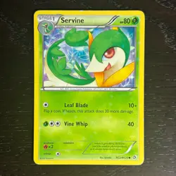Servine RC2/RC25 Pokemon Legendary Treasures B&W Radiant Holo Common Card HP - Image 1