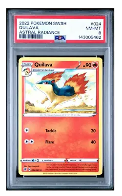 PSA 8 2022 POKEMON SWORD & SHIELD ASTRAL RADIANCE QUILAVA 024 - Image 1
