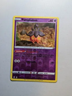 Pokemon Card Evolving Skies 076/203 Pumpkaboo Reverse Holo Common - NM - Image 1