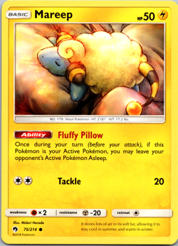 Mareep 75/214 - Lost Thunder - Common - Near Mint - Pokemon TCG Cards - Image 1