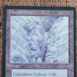 MTG Vintage 1995 Glacial Chasm 353 Ice Age Land Uncommon Trading Card TCG WOTC - Image 1