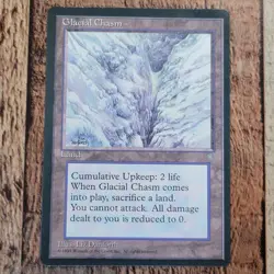 MTG Vintage 1995 Glacial Chasm 353 Ice Age Land Uncommon Trading Card TCG WOTC - Image 2