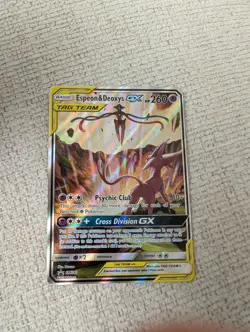 Pokemon Espeon & Deoxys GX TAG TEAM SM240 Promo Holo Card HP 260 - Image 1