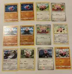 Lot Of 12 Bewear and Stufful Pokemon Cards - Image 1