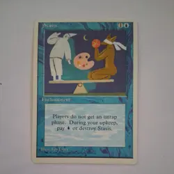 Stasis MTG Core Set 5th Edition Enchantment Rare Blue Fay Jones 1995 Regular - Image 1