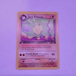 Pokemon TCG Dark Primeape 43/82 Team Rocket 1st Edition Uncommon - Image 1