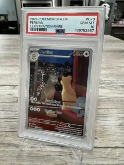 PSA 10 2024 Pokemon Persian Shrouded Fable Illustration Rare English 078/064 - Image 2