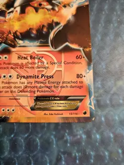 2013 Heatran EX 13/116 Ultra Rare Pokemon Plasma Freeze Team - Image 2