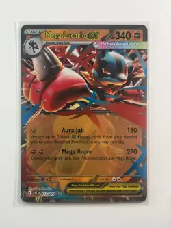 Mega Lucario ex 077/132 Double Rare Mega Evolution Pokemon Near Mint - Image 1