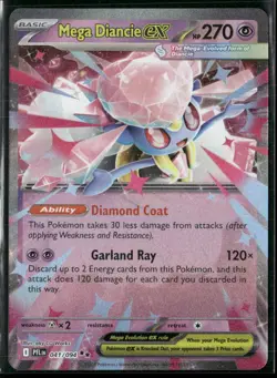 Mega Diancie ex 041/094 Double Rare Phantasmal Flames Pokemon Near Mint - Image 1