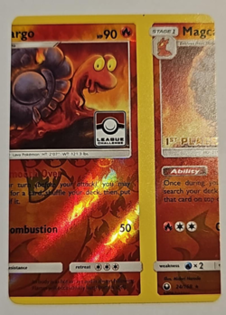Pokemon Promo 1st place League Challenge champion miscut Magcargo 24/164 HOLO - Image 1