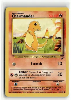 2000 Pokemon Base Set 2 Charmander Common #69/130 - Image 1